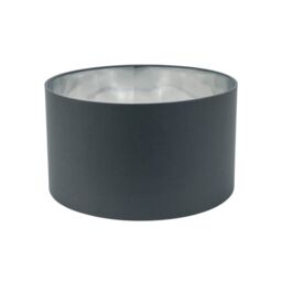 ValueLights Reni Charcoal with Metallic Chrome Inner Easy Fit Ceiling Lamp Shade - Size: Large - thumbnail 6