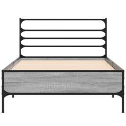 Berkfield Home Bed Frame without Mattress Grey Sonoma 100x200 cm - thumbnail 4