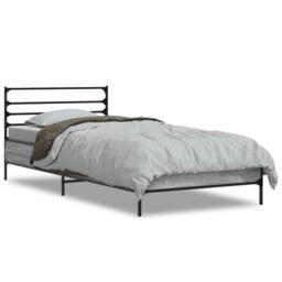 Berkfield Home Bed Frame without Mattress Grey Sonoma 100x200 cm - thumbnail 1