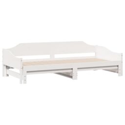 Berkfield Home Daybed with Trundle without Mattress White 90x200 cm Solid Wood - thumbnail 5