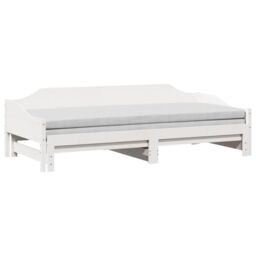 Berkfield Home Daybed with Trundle without Mattress White 90x200 cm Solid Wood - thumbnail 3