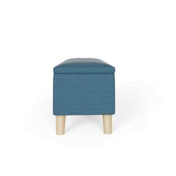 GFW Secreto Fabric Storage Ottoman Bench in Teal - thumbnail 5