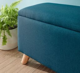 GFW Secreto Fabric Storage Ottoman Bench in Teal - thumbnail 9