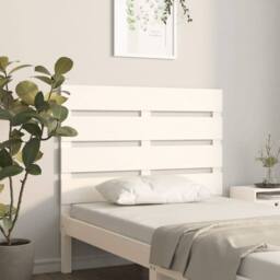 Berkfield Home Headboard White 75x3x80 cm Solid Wood Pine - Size: 75 x 3 x 80 cm - thumbnail 2