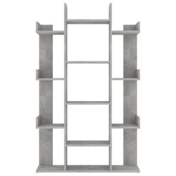 Berkfield Home Book Cabinet Concrete Grey 86x25.5x140 cm Engineered Wood - thumbnail 5
