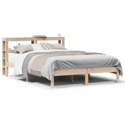 Berkfield Home Bed Frame without Mattress 120x190 cm Small Double Solid Wood Pine in Brown - thumbnail 2