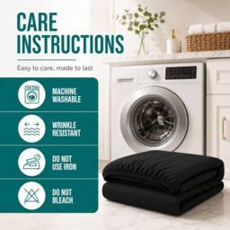 Grace Premium Microfiber 40cm Extra Deep Pocket Fitted Sheets in Black - Size: King Fitted - thumbnail 9