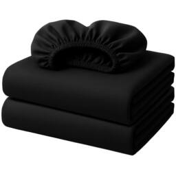 Grace Premium Microfiber 40cm Extra Deep Pocket Fitted Sheets in Black - Size: King Fitted - thumbnail 3