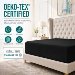 Grace Premium Microfiber 40cm Extra Deep Pocket Fitted Sheets in Black - Size: King Fitted - thumbnail 4