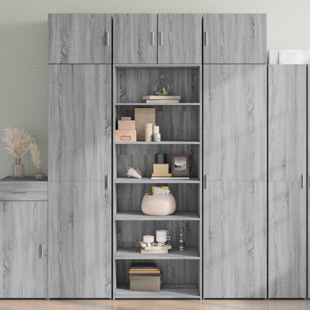 Berkfield Home Highboard Grey Sonoma 70x41x185 cm Engineered Wood - Size: 70 x 41 x 185 cm - image 1
