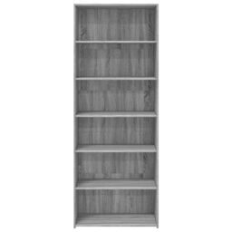 Berkfield Home Highboard Grey Sonoma 70x41x185 cm Engineered Wood - Size: 70 x 41 x 185 cm - thumbnail 4