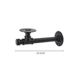 Living and Home 1 Piece Industrial Style Wall-Mounted Shelf Bracket Accessory in Black - thumbnail 9