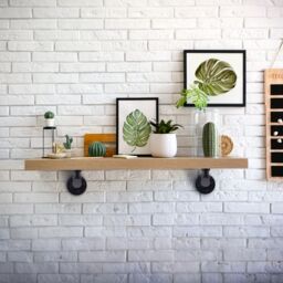 Living and Home 1 Piece Industrial Style Wall-Mounted Shelf Bracket Accessory in Black - thumbnail 6