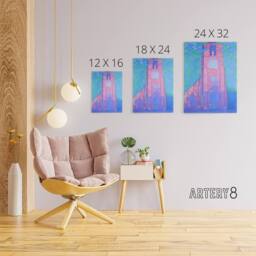 "Artery8 Church Tower Domburg Mondrian Vintage Canvas Wall Art - Size: W18"" x H24""" - thumbnail 4