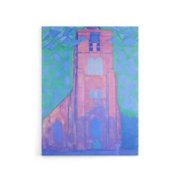 "Artery8 Church Tower Domburg Mondrian Vintage Canvas Wall Art - Size: W18"" x H24""" - thumbnail 1
