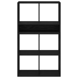 Berkfield Home Book Cabinet Black 66x31x112 cm Engineered Wood - Size: 66 x 31 x 112 cm - thumbnail 4