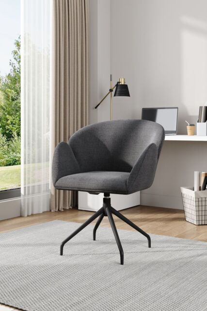 Living and Home Modern Swivel Chair in Grey - image 1
