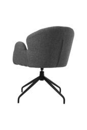 Living and Home Modern Swivel Chair in Grey - thumbnail 5