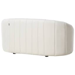 Wyld and Coco 6-Seater Off-White Velvet Tufted Sofa Set - Low Back in White - thumbnail 9