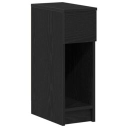 Berkfield Home Bedside Cabinet with Drawer Black Oak 20x36x60 cm - Size: 20 x 36 x 60 cm - thumbnail 2