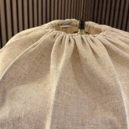 CGC Lighting Serafina Large Oval Oatmeal Loose Linen Fabric Lampshade in Beige - thumbnail 8