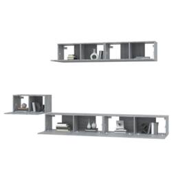 Berkfield Home Classic 5 Piece TV Cabinet Set Grey Sonoma Engineered Wood - thumbnail 4