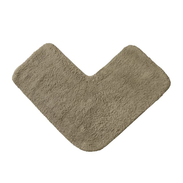 Allure Bath Fashions Corner Shower Mat 100% Cotton in Brown - image 1