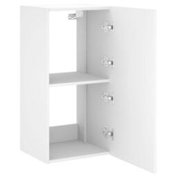 Berkfield Home TV Wall Cabinet with LED Lights White 40.5x35x80 cm - thumbnail 7