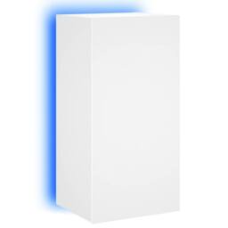 Berkfield Home TV Wall Cabinet with LED Lights White 40.5x35x80 cm - thumbnail 3