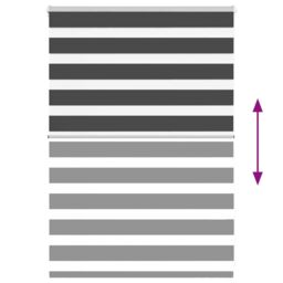 Berkfield Home Zebra Blind Black 110x100 cm Fabric Width 105.9 cm Polyester - thumbnail 5