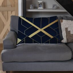 Benjamin Tate Design Luxury Gold Art Deco Blanket in Natural - Size: 120 cm x 150 cm - thumbnail 2