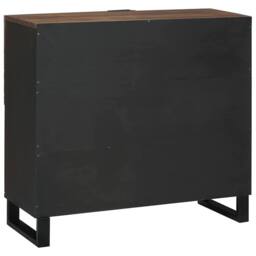Berkfield Home Sideboard 80x33.5x75 cm in solid mango wood in Brown - thumbnail 5