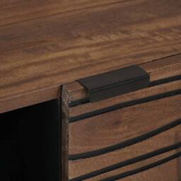 Berkfield Home Sideboard 80x33.5x75 cm in solid mango wood in Brown - thumbnail 8