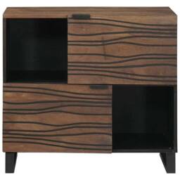 Berkfield Home Sideboard 80x33.5x75 cm in solid mango wood in Brown - thumbnail 3