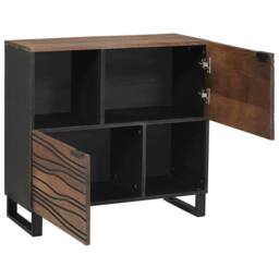 Berkfield Home Sideboard 80x33.5x75 cm in solid mango wood in Brown - thumbnail 1