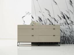 Angel Cerda Grey 3-Drawer Chest with Black Steel Legs 80x45x80 cm - Size: 80 x 45 x 80 cm - thumbnail 5