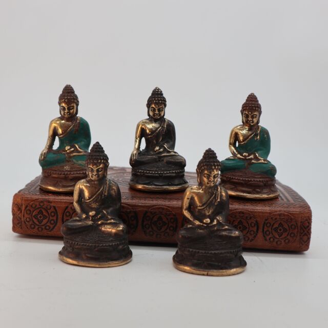 KDMD Mini Meditating Sitting Buddha in Gold - image 1
