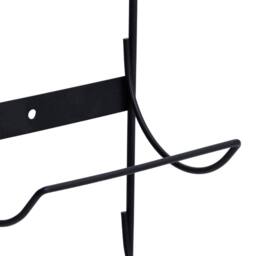 Berkfield Home Wall Mounted Wine Rack for 5 Bottles Black Iron - thumbnail 6