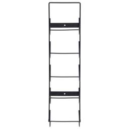 Berkfield Home Wall Mounted Wine Rack for 5 Bottles Black Iron - thumbnail 1