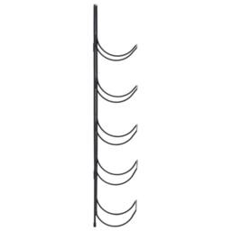 Berkfield Home Wall Mounted Wine Rack for 5 Bottles Black Iron - thumbnail 4