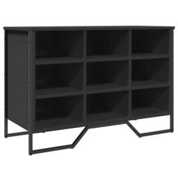 Berkfield Home Shoe Cabinet Black 90x38x61.5 cm Engineered Wood - thumbnail 1