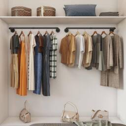 Dprodo Wall Mounted Clothes Rack, 92cm(1 Pack or 2 Packs) in Black - thumbnail 2