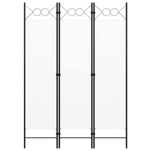 Berkfield Home 3-Panel Room Divider Cream White 120x180 cm - image 1