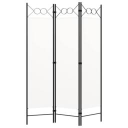 Berkfield Home 3-Panel Room Divider Cream White 120x180 cm - thumbnail 2