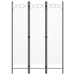 Berkfield Home 3-Panel Room Divider Cream White 120x180 cm