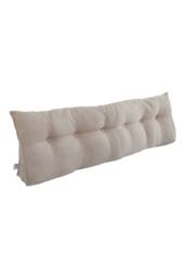 Living and Home Washable Headboard Wedge Pillow with Storage Pocket in Beige - Size: Large