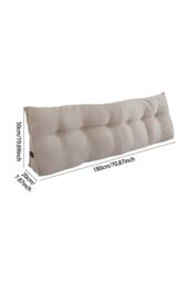 Living and Home Washable Headboard Wedge Pillow with Storage Pocket in Beige - Size: Large - thumbnail 8