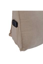 Living and Home Washable Headboard Wedge Pillow with Storage Pocket in Beige - Size: Large - thumbnail 5