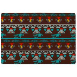 Benjamin Tate Design Ethnic Silhouettes Designer Rug in Natural - Size: Large - thumbnail 1