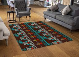 Benjamin Tate Design Ethnic Silhouettes Designer Rug in Natural - Size: Large - thumbnail 2